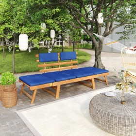 Garden bench with cushions 2 in 1 190 cm solid acacia wood by vidaXL, garden benches - Ref: Foro24-312120, Price: 210,99 €, D...