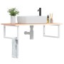 Wall-mounted sink shelf made of steel and solid oak wood by , bathroom vanities - Ref: Foro24-3302636, Price: 106,01 €, Disco...