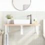 Wall-mounted sink shelf made of steel and solid oak wood by , bathroom vanities - Ref: Foro24-3302636, Price: 106,01 €, Disco...