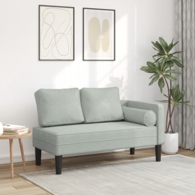 Daybed sofa with light gray velvet cushions by , Daybeds - Ref: Foro24-4007571, Price: 128,99 €, Discount: %