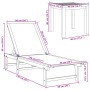 Liegestuhl mit massiver Akazienholz-Tischplatte und cremefarbenem Textilene-Gewebe. von , Liegen - Ref: Foro24-4008416, Preis...