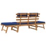 Garden bench with cushions 2 in 1 190 cm solid acacia wood by vidaXL, garden benches - Ref: Foro24-312120, Price: 211,76 €, D...