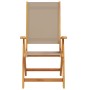 Folding garden chairs 2 units solid acacia wood textilene by , Garden chairs - Ref: Foro24-4008423, Price: 166,53 €, Discount: %