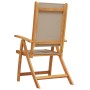 Folding garden chairs 2 units solid acacia wood textilene by , Garden chairs - Ref: Foro24-4008423, Price: 166,53 €, Discount: %