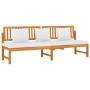 vidaxL Sofá cama con cojín madera maciza acacia crema 200x60x75 cm de vidaXL, Camas para exteriores - Ref: Foro24-312144, Pre...