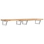 Estante de lavabo de pared acero y madera maciza de acacia de , Tocadores de baño - Ref: Foro24-3302706, Precio: 154,53 €, De...