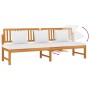 vidaxL Sofá cama con cojín madera maciza acacia crema 200x60x75 cm de vidaXL, Camas para exteriores - Ref: Foro24-312144, Pre...