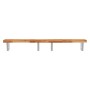 Estante de lavabo de pared acero y madera maciza de acacia de , Tocadores de baño - Ref: Foro24-3302750, Precio: 137,38 €, De...