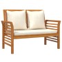 Garden bench with cream white cushions solid acacia wood by vidaXL, garden benches - Ref: Foro24-312139, Price: 176,61 €, Dis...