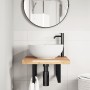 Wall-mounted sink shelf made of steel and solid acacia wood by , bathroom vanities - Ref: Foro24-3302765, Price: 79,85 €, Dis...