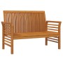 Garden bench with cream white cushions solid acacia wood by vidaXL, garden benches - Ref: Foro24-312139, Price: 176,61 €, Dis...