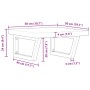 Wall-mounted sink shelf made of stainless steel and solid acacia wood by , bathroom vanities - Ref: Foro24-3302767, Price: 71...