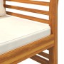 Garden bench with cream white cushions solid acacia wood by vidaXL, garden benches - Ref: Foro24-312139, Price: 176,61 €, Dis...