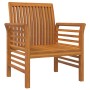 Sillones con cojines blanco crema 2 uds madera maciza de acacia de vidaXL, Sillas de jardín - Ref: Foro24-312137, Precio: 234...