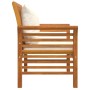 Sillones con cojines blanco crema 2 uds madera maciza de acacia de vidaXL, Sillas de jardín - Ref: Foro24-312137, Precio: 234...