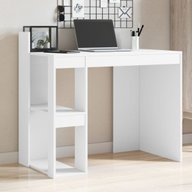 Büroschreibtisch aus weißem Ingenieurholz 103,5x56,5x94 cm von , Schreibtische - Ref: Foro24-847975, Preis: 95,99 €, Rabatt: %