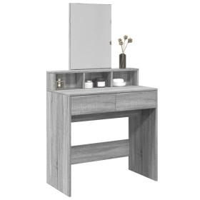 Tocador con espejo color gris Sonoma 80x41x144,5 cm de , Tocadores para dormitorios - Ref: Foro24-848176, Precio: 113,99 €, D...