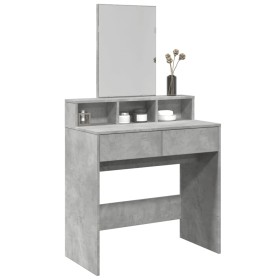 Dresser with concrete gray mirror 80x41x144.5 cm by , Bedroom Dressers - Ref: Foro24-848174, Price: 110,92 €, Discount: %