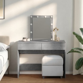 Dresser with concrete gray LED lights 100x40x130 cm by , Bedroom Dressers - Ref: Foro24-848195, Price: 129,29 €, Discount: %