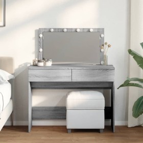 Dresser with LED lights in Sonoma gray color, 100x40x120 cm. by , Bedroom Dressers - Ref: Foro24-848211, Price: 135,90 €, Dis...