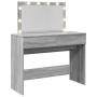 Dresser with LED lights in Sonoma gray color, 100x40x120 cm. by , Bedroom Dressers - Ref: Foro24-848211, Price: 135,75 €, Dis...