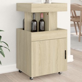 Engineered wood bar cart in Sonoma oak, 50x41x89 cm by , Sideboards - Ref: Foro24-848264, Price: 103,99 €, Discount: %