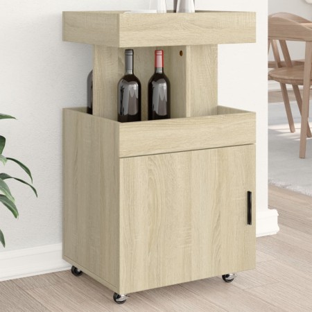 Engineered wood bar cart in Sonoma oak, 50x41x89 cm by , Sideboards - Ref: Foro24-848264, Price: 103,14 €, Discount: %