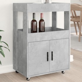 Engineered wood bar cart in gray concrete, 60x39.5x89 cm by , Sideboards - Ref: Foro24-848272, Price: 115,08 €, Discount: %