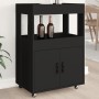 Engineered wood black bar cart 60x39.5x89 cm by , Sideboards - Ref: Foro24-848270, Price: 118,83 €, Discount: %