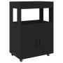 Carrito de bar madera de ingeniería negro 60x39,5x89 cm de , Aparadores - Ref: Foro24-848270, Precio: 108,71 €, Descuento: %