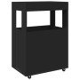 Carrito de bar madera de ingeniería negro 60x39,5x89 cm de , Aparadores - Ref: Foro24-848270, Precio: 108,71 €, Descuento: %