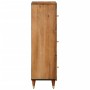 Solid mango wood tall sideboard 40x33x110 cm by , CD and DVD storage - Ref: Foro24-358313, Price: 154,26 €, Discount: %