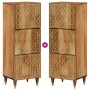 Aparador alto madera maciza de mango 40x33x110 cm de , Almacenamiento para CD y DVD - Ref: Foro24-358313, Precio: 154,43 €, D...