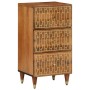 Solid mango wood auxiliary cabinet 40x33x75 cm by , CD and DVD storage - Ref: Foro24-358307, Price: 127,82 €, Discount: %