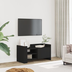 Engineered wood TV stand in black, 80x35x40 cm by , TV Furniture - Ref: Foro24-848368, Price: 71,99 €, Discount: %