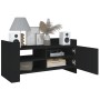 Engineered wood TV stand in black, 80x35x40 cm by , TV Furniture - Ref: Foro24-848368, Price: 62,57 €, Discount: %