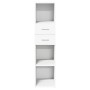 Tall white engineered wood sideboard 30x42.5x124 cm by , Sideboards - Ref: Foro24-846152, Price: 82,86 €, Discount: %