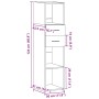 Hoher Schrank aus weißem Ingenieurholz 30x42,5x124 cm von , Sideboards - Ref: Foro24-846152, Preis: 82,86 €, Rabatt: %