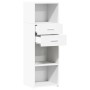 Hoher Schrank aus weißem Ingenieurholz 40x42,5x124 cm von , Sideboards - Ref: Foro24-846159, Preis: 88,96 €, Rabatt: %