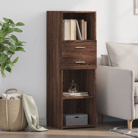 Tall brown oak veneer sideboard 40x42.5x124 cm by , Sideboards - Ref: Foro24-846165, Price: 98,99 €, Discount: %