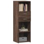 Aparador alto madera de ingeniería marrón roble 40x42,5x124 cm de , Aparadores - Ref: Foro24-846165, Precio: 98,99 €, Descuen...