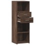 Aparador alto madera de ingeniería marrón roble 40x42,5x124 cm de , Aparadores - Ref: Foro24-846165, Precio: 99,04 €, Descuen...