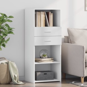 Tall white engineered wood sideboard 50x42.5x124 cm by , Sideboards - Ref: Foro24-846173, Price: 110,76 €, Discount: %