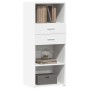 Tall white engineered wood sideboard 50x42.5x124 cm by , Sideboards - Ref: Foro24-846173, Price: 110,76 €, Discount: %