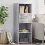 Aparador alto madera de ingeniería gris Sonoma 45x42,5x124 cm de , Aparadores - Ref: Foro24-846171, Precio: 107,18 €, Descuen...