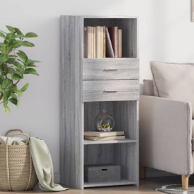 Tall Sonoma gray engineered wood sideboard 45x42.5x124 cm by , Sideboards - Ref: Foro24-846171, Price: 106,99 €, Discount: %