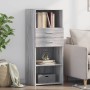 Aparador alto madera de ingeniería gris Sonoma 50x42,5x124 cm de , Aparadores - Ref: Foro24-846178, Precio: 110,64 €, Descuen...