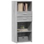 Aparador alto madera de ingeniería gris Sonoma 50x42,5x124 cm de , Aparadores - Ref: Foro24-846178, Precio: 110,64 €, Descuen...