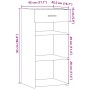 Schrank aus geräucherter Eichen-Ingenieurholz 45x42,5x93 cm. von , Sideboards - Ref: Foro24-846324, Preis: 71,87 €, Rabatt: %