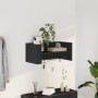 Engineered wood black wall shelf 70.5x35x30.5 cm by , Shelves and shelves - Ref: Foro24-848452, Price: 42,99 €, Discount: %